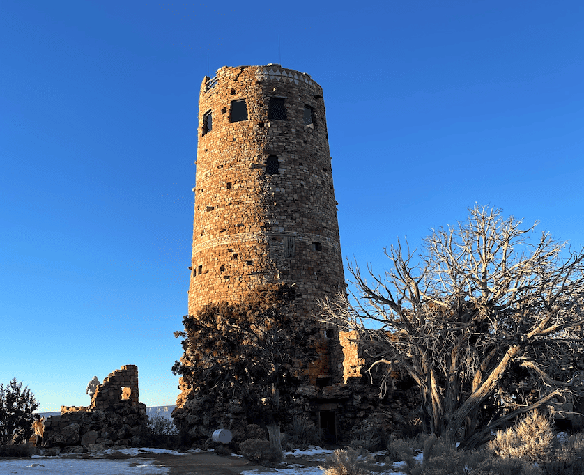Desert View Watchtower is the last stop in the Park before exiting the Eastern entrance of the Grand Canyon.