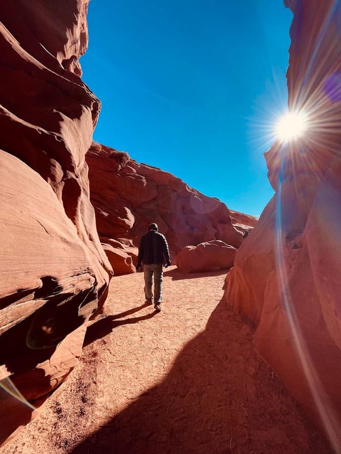 Exiting the Upper Antelope Canyon.