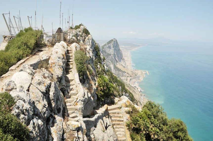 The Mediterranean Steps get you to the top of Gibraltar