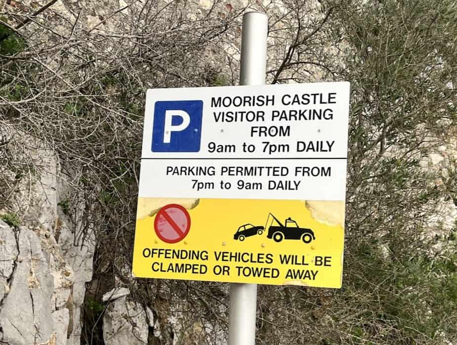 There is limited parking as you go up the Rock of Gibraltar