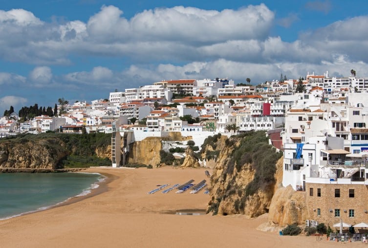 The beach at Albufeira is a great place to relax