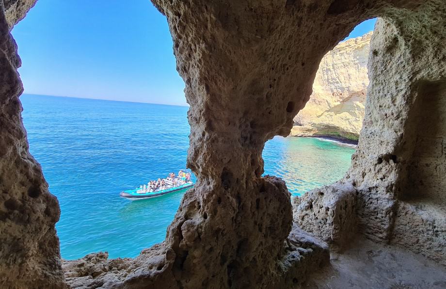 The Algar Seco caves are the main reason to visit Carvoeiro