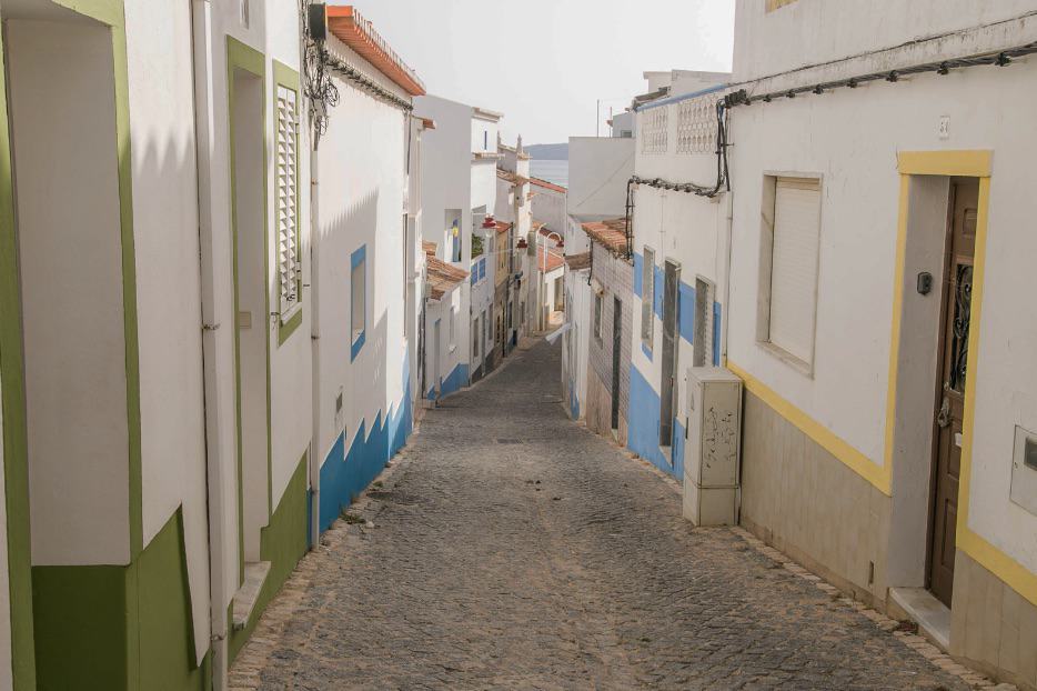 Salema, Portugal is a charming fishing village with lovely buildings.