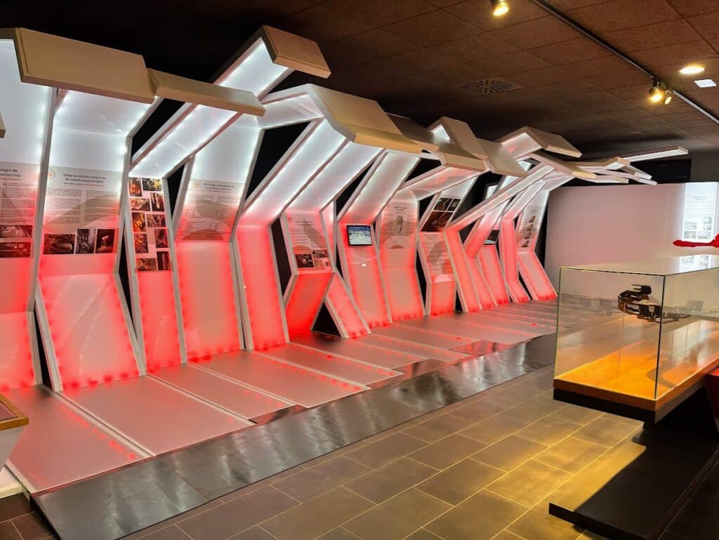The modern, interactive exhibits at the Volcanic Caves Interpretation Center at Caños de Fuego, educating visitors on La Palma's volcanic nature